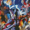 Ultraman And Godzilla Art Diamond Painting