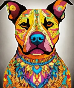 Mandala Pit Bull Diamond Painting