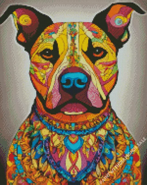 Mandala Pit Bull Diamond Painting