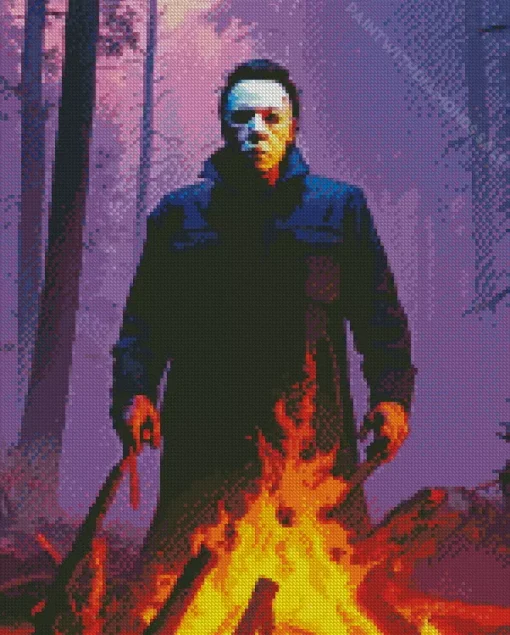 michael myers halloween Diamond With Numbers