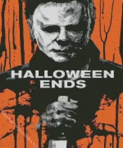 michael myers halloween ends movie poster Diamond With Numbers