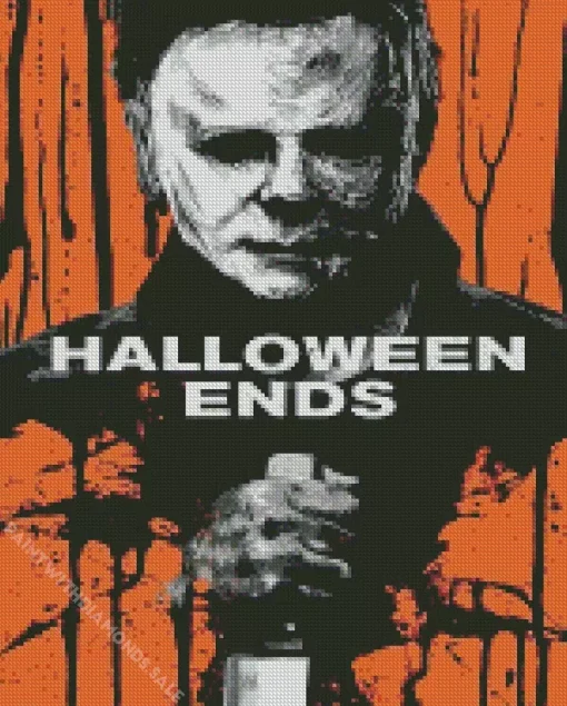 michael myers halloween ends movie poster Diamond With Numbers