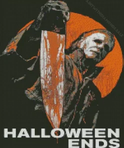 michael myers halloween ends poster Diamond With Numbers