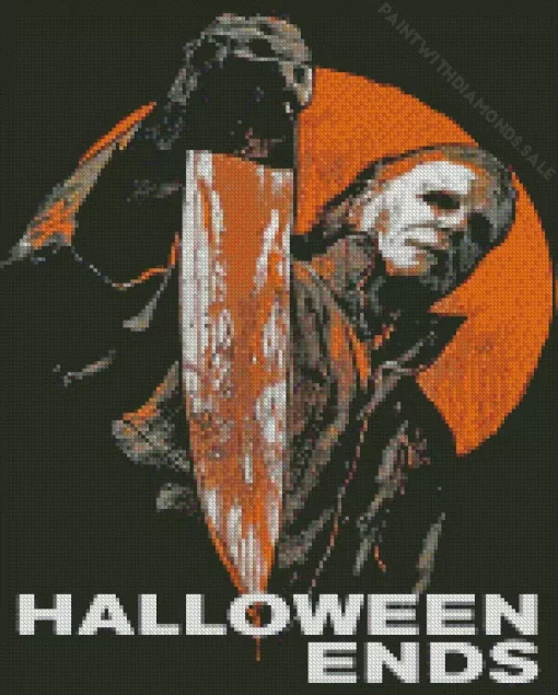 michael myers halloween ends poster Diamond With Numbers