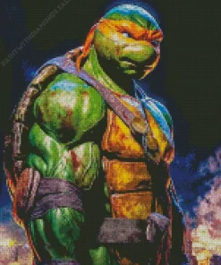 michelangelo teenage mutant ninja turtles Diamond With Numbers