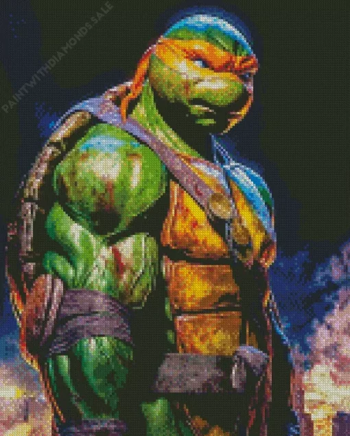 michelangelo teenage mutant ninja turtles Diamond With Numbers