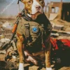 Military Pit Bull Diamond Painting