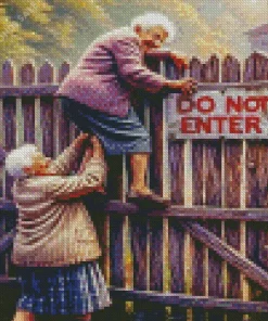 Naughty Old Ladies Diamond Paintings