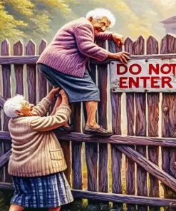 Naughty Old Ladies Diamond Paintings