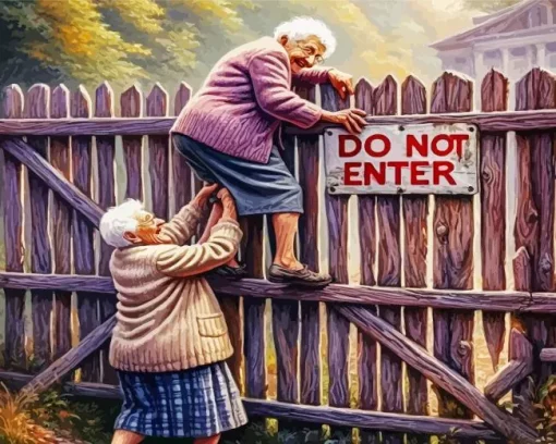 Naughty Old Ladies Diamond Paintings