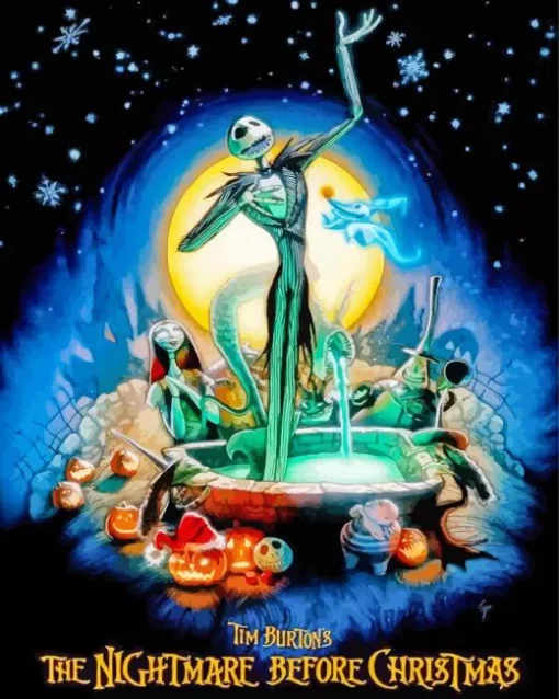 nightmare before christmas disney film Diamond With Numbers