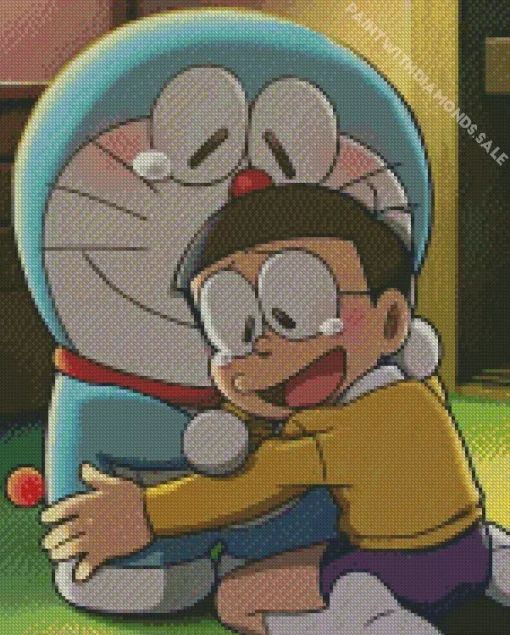 Nobita And Doraemon Diamond Painting