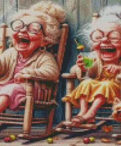 Old Ladies Laughing Diamond Paintings