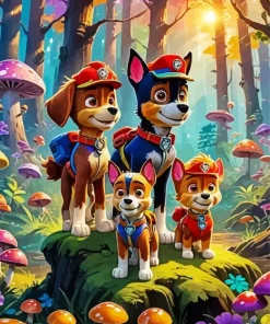 paw patrol animation Diamond By Numbers