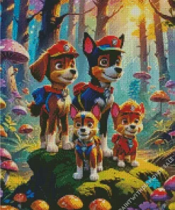 paw patrol animation Diamond Paintings