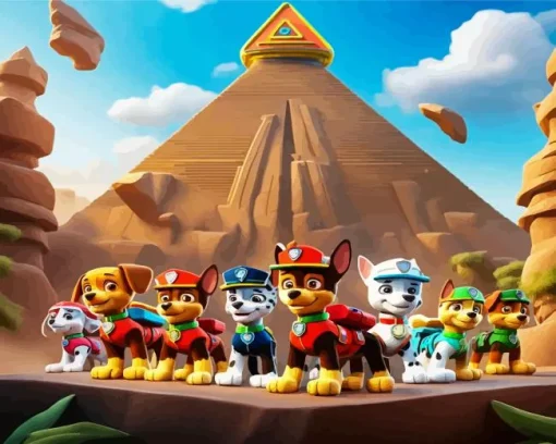 paw patrol characters Diamond By Numbers