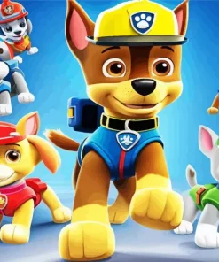 paw patrol dogs Diamond By Numbers