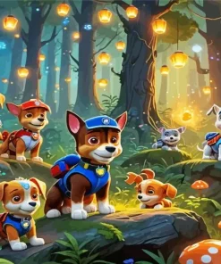 paw patrol puppies Diamond By Numbers