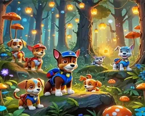 paw patrol puppies Diamond By Numbers