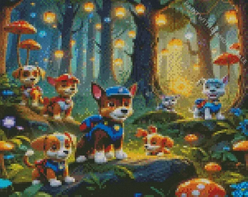 paw patrol puppies Diamond Paintings