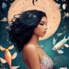 Pisces Girl Zodiac Diamond Painting