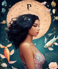 Pisces Girl Zodiac Diamond Painting