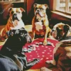 Poker Pit Bulls Diamond Painting