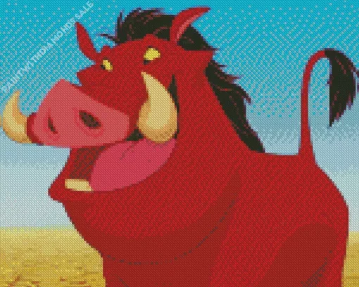 Pumbaa Character Diamond Painting