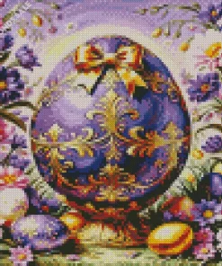 Purple Easter Egg Diamond Paintings