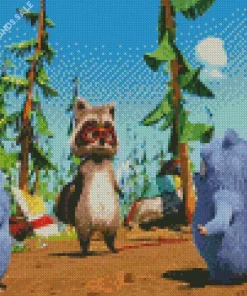 Raccoon Character Diamond Painting