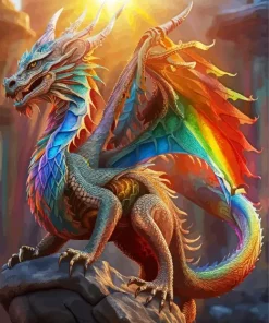 rainbow dragon Diamond Paintings