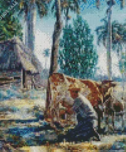 richard lorenz milking time Diamond Paintings