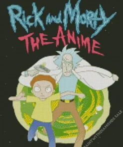 rick and morty animated serie Diamond With Numbers