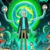 rick and morty animated serie poster Diamond Paints