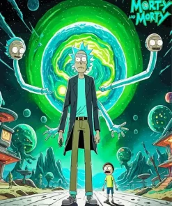 rick and morty animated serie poster Diamond Paints