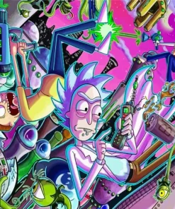 rick and morty science fiction sitcom Diamond Paints