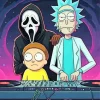 rick and morty with ghostface Diamond Paints