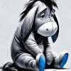 Sad Eeyore Character Diamond Painting