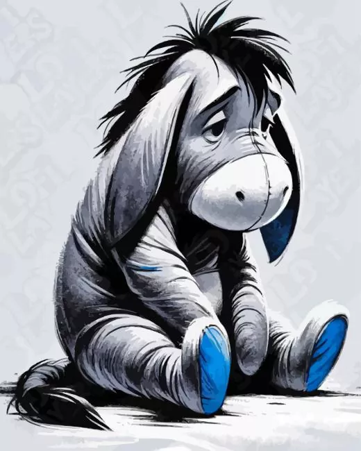 sad Eeyore Diamond Paintings Sad Eeyore Character Diamond Painting