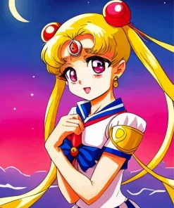 sailor moon character Diamond With Numbers