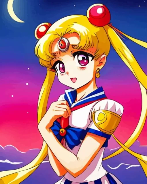 sailor moon character Diamond With Numbers