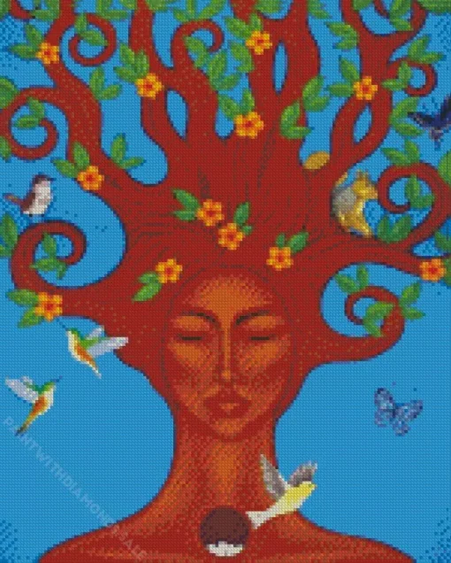 Spiritual Tree Of Life Woman Diamond Painting