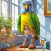 Steampunk Parakeet Diamond Painting