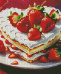 Strawberry Shortcake Cake Diamond Painting