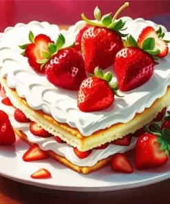 Strawberry Shortcake Cake Diamond Painting