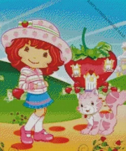 Strawberry Shortcake Characters Art Diamond Painting