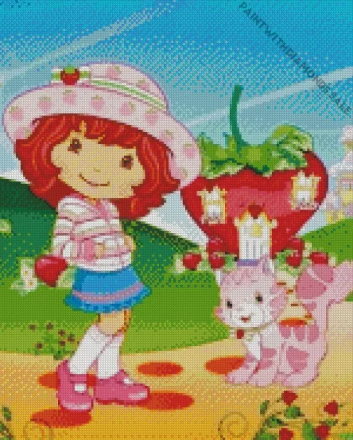 Strawberry Shortcake Characters Art Diamond Painting