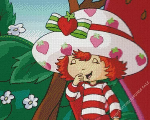 Cute Strawberry Shortcake Art Diamond Painting