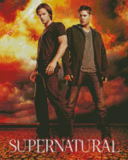 supernatural poster Diamond With Numbers