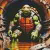 teenage mutant ninja turtles michelangelo Diamond With Numbers